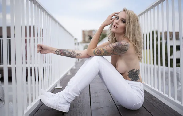 Взгляд, девушка, тату