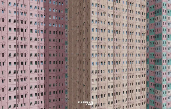 Окна, Здание, Архитектура, Hong Kong, Рендеринг, Textures & Materials, ELLS WAKE, by ELLS WAKE