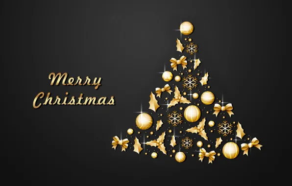 Картинка звезды, украшения, золото, елка, Рождество, Новый год, golden, christmas