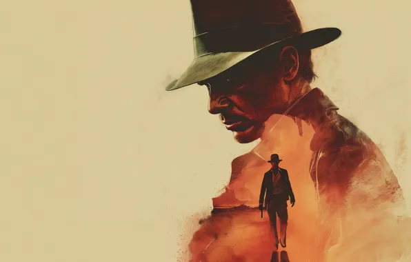 Fedora, Harrison Ford, illustration, Indiana Jones, movie poster
