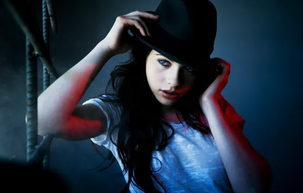 Шляпа, актриса, Michelle Trachtenberg, фотосессия
