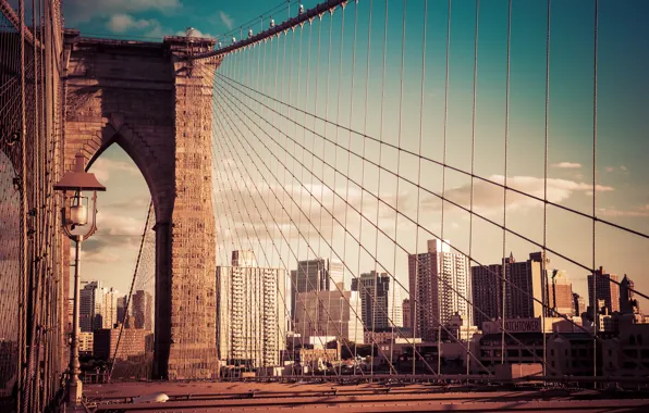 Картинка здания, Нью-Йорк, Бруклинский мост, New York City