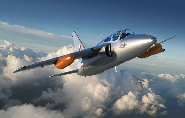 Великобритания, Raf, учебно-тренировочный самолет, Adam Tooby, Folland Gnat T.1