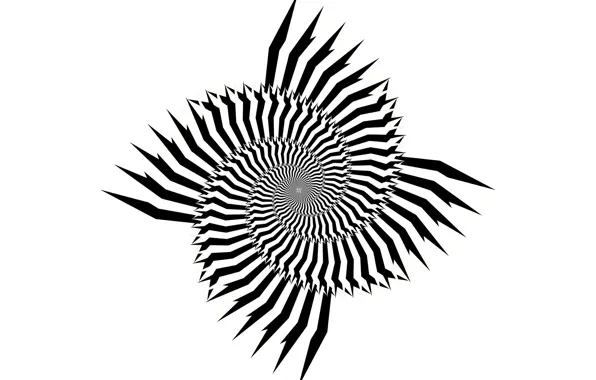 White, black, effect, Optic