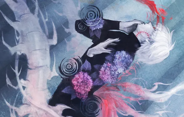 Аниме, арт, парень, Токийский гуль, Канеки Кен, Tokyo ghoul
