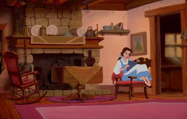Home, book, Belle, reading, Beauty and The Beast