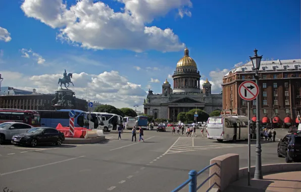 Собор, санкт-петербург, ясный день