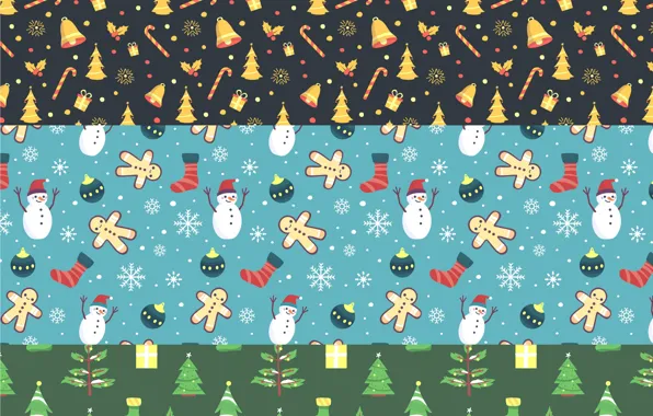 Фон, текстура, снеговики, christmas, pattern