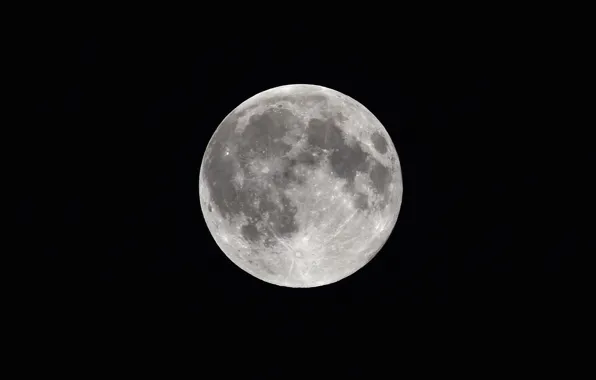 Картинка небо, ночь, природа, луна, полнолуние, Giuseppe Crimeni