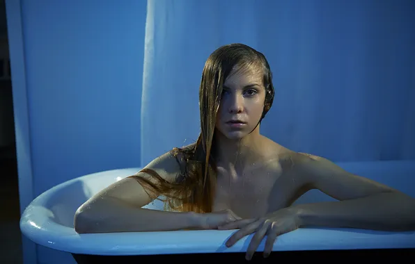 Мокрая, актриса, ванна, Jennifer Krukowski