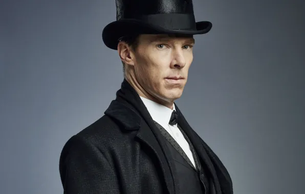 Шляпа, серый фон, Шерлок Холмс, Бенедикт Камбербэтч, Benedict Cumberbatch, Sherlock, Sherlock BBC, Sherlock Holmes
