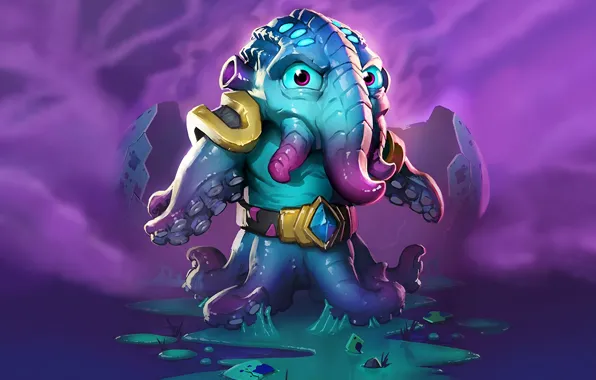 Арт, art, hearthstone, хартстоун, Whispers of the Old Gods, Порождение Н'Зота, новая карта, Пробуждение Древних …