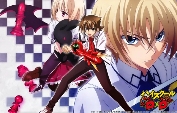 Аниме, арт, парни, Highschool DxD