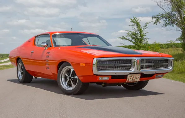 Dodge, 1972, orange, Charger