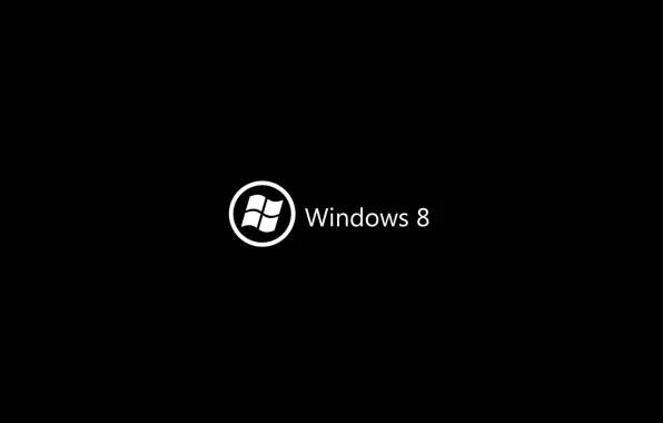 Картинка фон, черный, логотип, windows