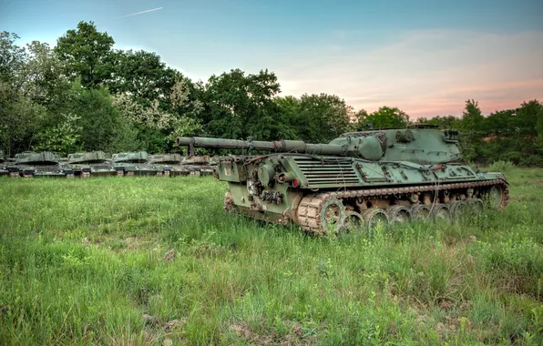 Картинка поле, оружие, танки