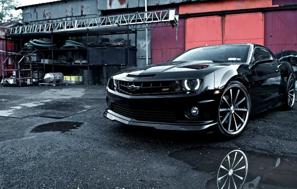 Картинка Chevrolet, Машина, Тюнинг, Камаро, Camaro, Car, Автомобиль, Beautiful, Black, Wallpapers, Tuning, Красивая, Обоя, Automobile, Воссен, …