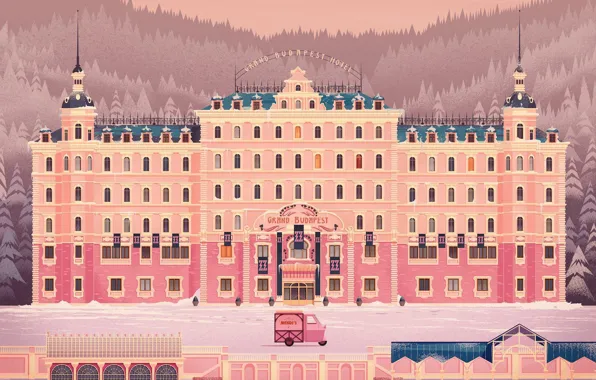 Дом, Стиль, Здание, Архитектура, Арт, Art, Отель, Фильм