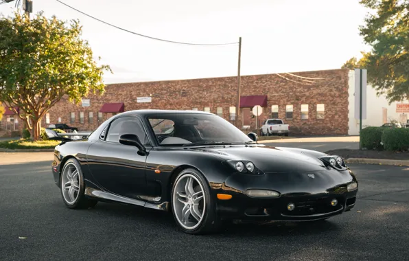 Улица, Мазда, street, экстерьер, Mazda RX7, sports car, exterior, спортивная машина