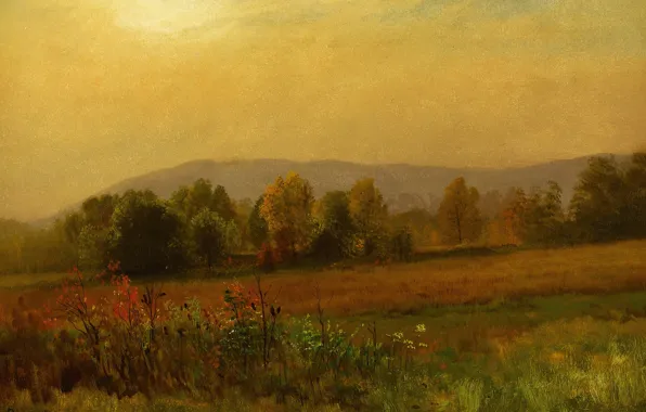 Природа, картина, Альберт Бирштадт, Осенний Пейзаж