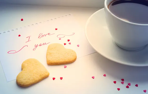 Любовь, сердце, кофе, love, cup, romantic, sweet, coffee