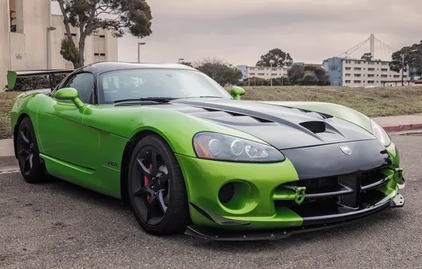 Картинка green, viper, dodge, acr