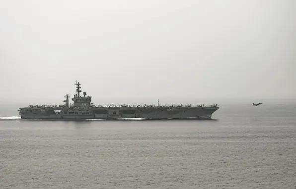 Оружие, армия, флот, FA-18C Hornet, USS Dwight. D. Eisenhower (CVN 69)