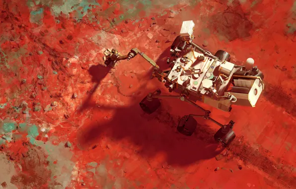 Поверхность, планета, аппарат, Curiosity, Mars Science Laboratory