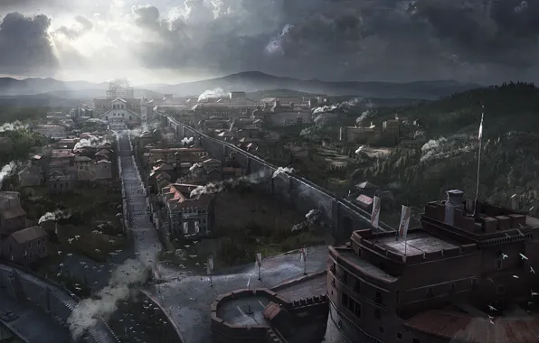 Картинка город, италия, рим, Assassin's Creed II, ватикан