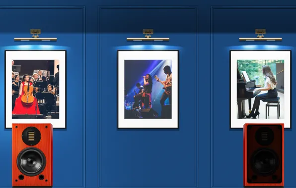 Piano, cello, speaker, rock band, picture frame, art gallery, piano sonata, cello concerto
