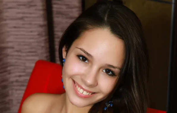 Лицо, улыбка, модель, серьги, Alma, Emmy, Arina f