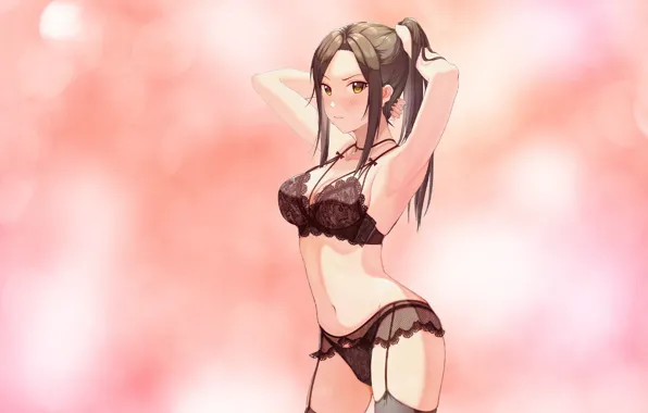 Girl, sexy, lingerie, boobs, anime, erotic, breasts, attractive