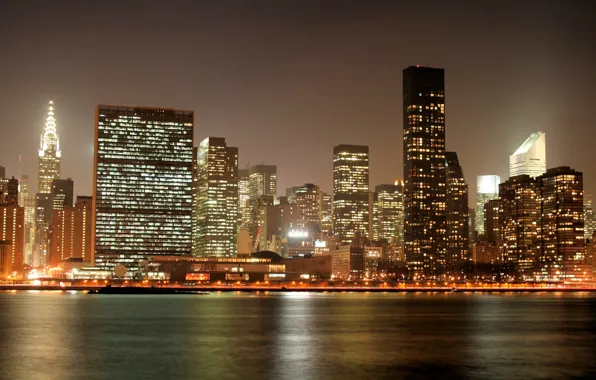 Картинка night, New York, Manhattan