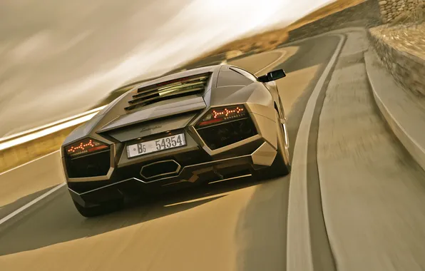 Картинка дорога, небо, Lamborghini Reventon