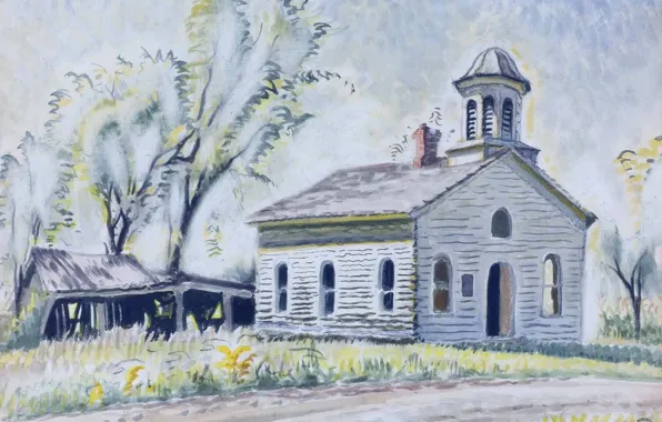 Картинка 1952, Charles Ephraim Burchfield, Church North of East Otto