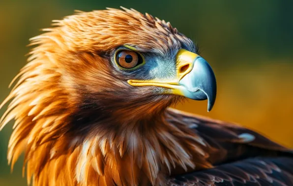 Картинка animals, nature, eagle, blurred, simple background, bird of prey, blurry background