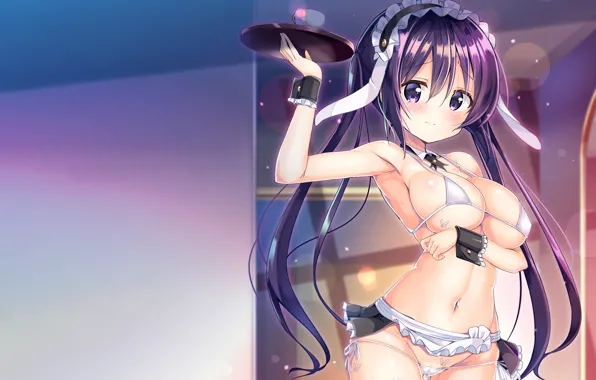 Girl, sexy, lingerie, pantsu, bra, cleavage, panties, thighhighs