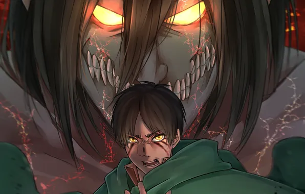 Титан, Attack On Titan, Shingeki No Kyojin, Эрен Йегер, Атака титанов