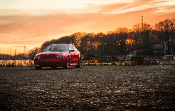 Red, Sunset, E60, M5