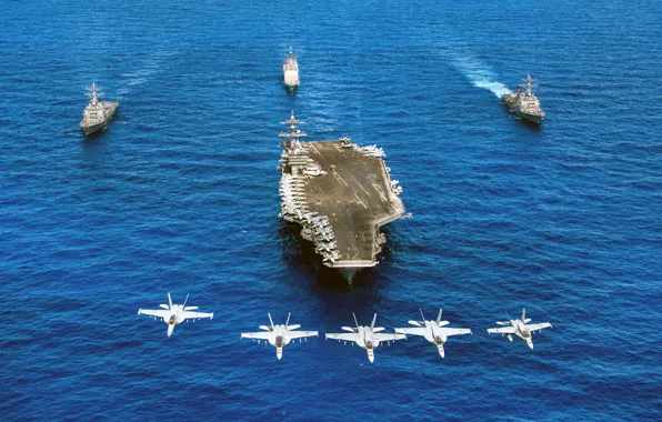 Картинка армия, FA-18, aircraft carrier USS Carl Vinson