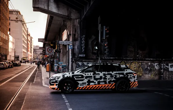 Город, Audi, перекрёсток, 2018, E-Tron Prototype