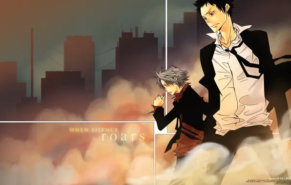 Ветер, пыль, арт, art, katekyo hitman reborn!, учитель мафиози реборн!, ямамото такеши, гокудэра хаято