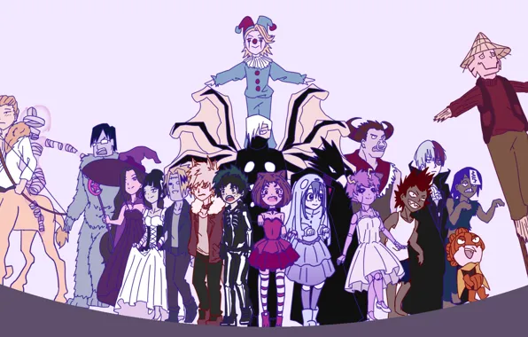 Костюмы, хеллоуин, My Hero Academia, Boku No Hero Academia, Моя Геройская Академия