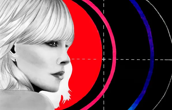 Charlize Theron, блондинка, art, Lorraine Broughton, atomic blonde