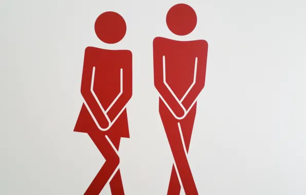 Red, woman, man, funny