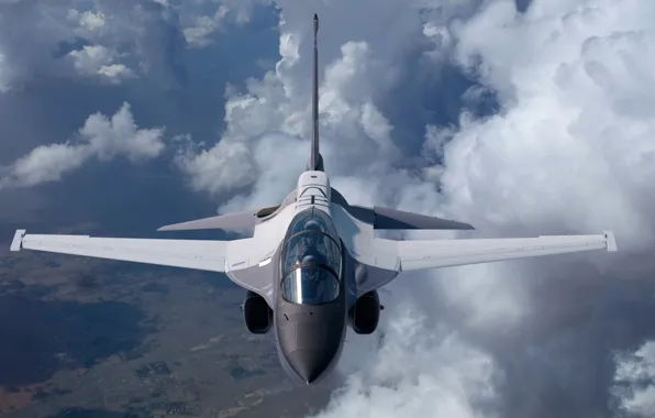 Картинка полёт, самолёт, Lockheed Martin, учебно-боевой, T-50A