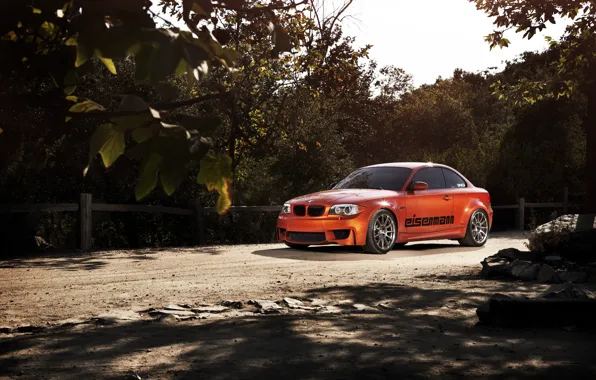 Оранжевый, бмв, BMW, orange, 1 серия, E82