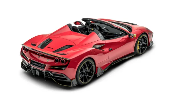 Тюнинг, белый фон, Ferrari, родстер, вид сверху, Mansory, 2022, F8 Spider