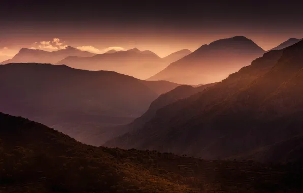 Природа, Вечер, Горы, Гора, Рассвет, Пейзаж, Nature, Долина