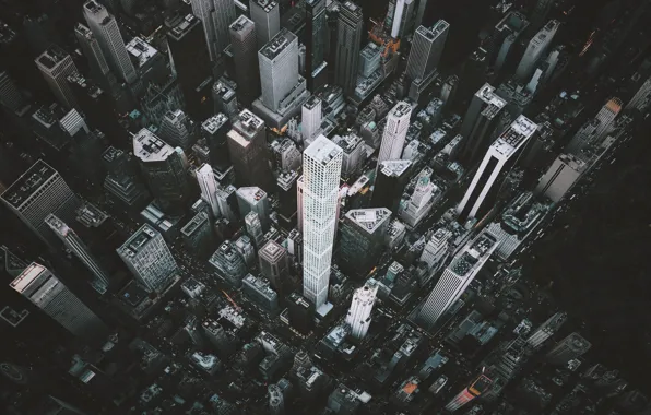 Город, небоскребы, США, Нью Йорк, высотки
